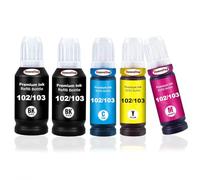 HenceBuy 102 Multipack compatibile per 102 cartucce d'inchiostro o Epson 102 Ink Bottle EcoTank ET-1810 ET-2810 ET-2850 ET-2856 ET-2860 ET-2861 ET-2830 ET-3850 ET-4800 ET-4850 ET-4850 ET-4850 T-27500