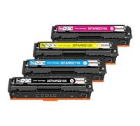 HenceBuy 207A Cartuccia Toner Con Chip Compatibile per HP 207X 207A per Cartucce Color LaserJet Pro MFP M283fdw M282nw M283fdn M255dw M255nw W2210A W2211A W2212A W2213A Nero Ciano Giallo Magenta