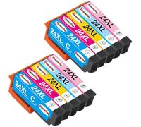 HenceBuy 24XL Cartucce Multipack Compatibile con Epson 24 XL per Expression Photo XP-970 XP-55 XP-950 XP-860 XP-960 XP-750 XP-760 XP-850 Stampante (2C/2M/2Y/2LC/2LM)