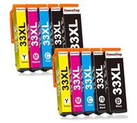 HenceBuy 33XL - Cartucce multiple compatibili con Epson 33XL 33 XL per Epson Expression Premium XP-7100 XP-530 XP-640 XP-830 XP-900 XP-645 XP-635 XP-630 XP540 (confezione da 10)