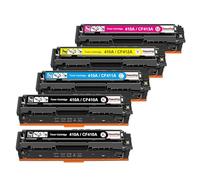 HenceBuy 410A Cartucce di Toner Compatibile per HP 410A CF410A 410X CF410X per Color LaserJet Pro MFP M477fdw M477fdn M477fnw M377dw M452nw M452dn M477dw M477 M452 Nero Ciano Magenta Giallo (5-Pack)