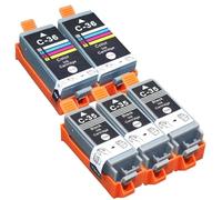 HenceBuy Cartucce d'inchiostro Compatibile con Canon PGI-35 CLI-36 PGI35 CLI36 per Stampante Portatile Pixma TR150 IP100 IP110 IP100B IP100V con Batteria Mini260 Mini320 (3Nero 2Colore)