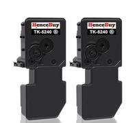 HenceBuy Cartuccia di toner TK5240 TK-5240 TK5240K Nero Compatibile per Kyocera ECOSYS M5526cdw M5526cdn ECOSYS P5026cdn P5026cdw TK-5240C TK-5240M TK-5240Y Stampante (2 Nero)