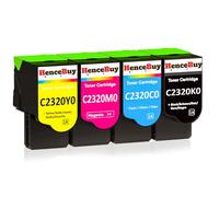 HenceBuy Cartuccia Toner Compatibile con Lexmark C2425 MC2425 MC2425adw C2535dw MC2535 MC2535adwe MC2325 MC2325adw C2325 C2325dw MC2640 MC2640adwe C2320K0 C2320C0 C2320M0 C2320Y0 (4 Pack)