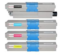 HenceBuy Toner compatibile per Oki MC562 MC362 MC362dn C531dn C511dn MC352 C310 C312dn C330 C331dn MC351 MC361 C510dn C530 MC561 44469803 44469. 706 44469705 44469704 Nero Ciano Giallo Magenta