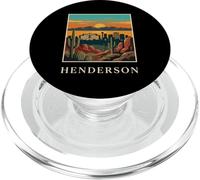 Henderson, Nevada, retro, vendemmia, deserto, orizzonte, tramonto, città PopSockets PopGrip per MagSafe