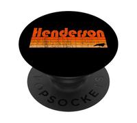 Henderson, North Carolina Retro anni '80 PopSockets PopGrip Adesivo