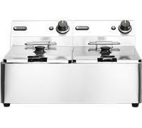 HENDI 205853 FRIGGITRICE, capacità 12 l, Max potenza 6600 W, da 50 °C a 190 °C, grigio