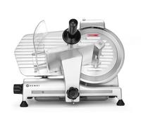 HENDI Affettatrice elettrica, multiuso, macchina per tagliare alimenti, Profi Line 250, Ø lama: 250mm, spessore di taglio (0-12mm), 220-240V, 320W, 514x484x(H)373mm, argento, alluminio, acciaio inox