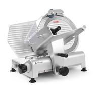 HENDI Affettatrice elettrica, multiuso, macchina per tagliare alimenti, Profi Line 300, Ø lama: 300mm, spessore di taglio (0-14mm), 220-240V, 420W, 602x573x(H)456mm, argento, alluminio, acciaio inox