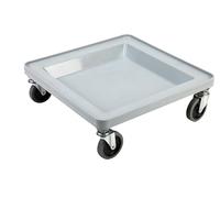 HENDI AmerBox - Carrello di trasporto, per cesti e scaffali da 500 x 500 mm, 4 ruote girevoli, per casse, carrelli di trasporto, telaio, 500 x 500 x 180 mm, in polipropilene, colore: grigio chiaro