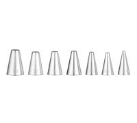 HENDI Beccucci per sac à poche, set di 7 punte tonde per decorazione di torte, biscotti, cupcake e dolci, kit professionale per glassa e farcitura, acciaio inox