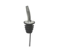 HENDI Beccuccio per bottiglie BarUp lungo, per olio, liquori, aceto, trachea, tappo in plastica, beccuccio per freeflow, beccuccio, ø30 x (H)112 mm, acciaio inox