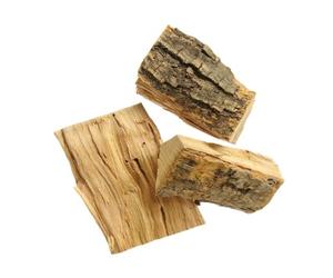 HENDI Blocchetti, pezzi, scaglie, trucioli, di legno, grandi, essenze aromatiche, per affumicatura a caldo, sul carbone, per forni per pizza, forni esterni, barbecue, legno naturale, ulivo, 3kg