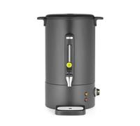 HENDI Bollitore per bevande calde 16L, dispenser acqua calda con parete singola, per vin brulè e acqua bollente, fino a 100°C, 230V, 50/60Hz, 1650W, 357x380x(H)502mm, nero opaco, Inox, PP