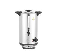 HENDI Bollitore per Bevande Calde Elettrico, a Doppia Parete, Distributore per Acqua Calda e Vin Brulé, 30-100°C, 9L, 220-240V/1500W, 340x315x(H)430mm, Acciaio Inox