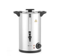 HENDI Bollitore per Bevande Calde Elettrico, a Parete Singola, Distributore per Acqua Calda e Vin Brulé, 30-100°C, 10L, 220-240V/1500W, 340x315x(H)430mm, Acciaio Inox