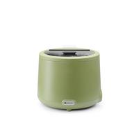 HENDI Bollitore per zuppa, UNIQ, scaldavivande zuppe, scalda zuppa, Buffet server, elettrico, sistema di bagnomaria, rotondo, 8L, 220V, 500W, ø366x(H)325mm, acciaio inox, Alu, PP, verde