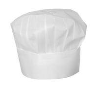 HENDI Cappello da Cuoco monouso, Materiale PP Non Tessuto Plissettato, Taglia Regolabile, 10 Pezzi, ⌀300x(H) 230mm, Bianco