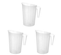 HENDI Caraffa graduata, impilabile, misurino con scala, 5L, ø210x(H)270mm, polipropilene (Confezione da 3)