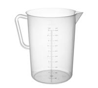 HENDI Caraffa Graduata in Polipropilene con Scala Graduata, Capacità 5 L, Brocca Trasparente con Manico e Beccuccio, Ø190x(H)270mm
