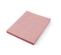HENDI Carta alimentare antigrasso, confezione da 500 fogli, resistente ai grassi, carta cerata a scacchi rossi e bianchi per per avvolgere o servire alimenti, 250x350mm