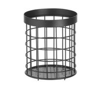 HENDI Cestello portaposate in metallo, portaposate, porta utensili da cucina, scolaposate, organizzatore di posate, contenitore per cucchiai, coltelli, forchette, ø125x(H) 145mm, acciaio inox, nero