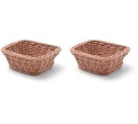 HENDI Cestino per pane, GN 1/6, rettangolare, espositore cesto contenitore da tavolo o da banco per pane, frutta e verdura, 176x162x(H)65mm, polipropilene (Confezione da 2)