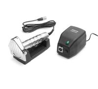 HENDI Coltello elettrico per kebab, shawarma, gyros, spessore di taglio regolabile 0,5-6mm, 8000rpm, taglierina affettatrice elettrica per carne di kebab, 80W, 230V, 232x120x(H)115mm, acciaio inox
