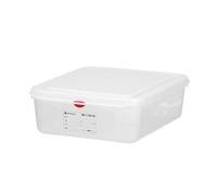 HENDI Contenitore Gastronorm GN 1/2 con coperchio HACCP, ermetico, resistenza termica -40°C a 100°C, 6,5L, 325x265x(H)100mm, polipropilene traslucido