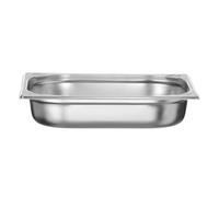 HENDI Contenitore Gastronorm GN 1/2, Kitchen Line, resistenza termica -40 °C a 250 °C, adatto a forno e bagnomaria, 4L, 325x265x(H) 65mm, acciaio inox