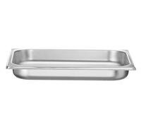 HENDI Contenitore Gastronorm, GN 1/2, solo con fondo perforato, contenitore GN, impilabile, bordi arrotondati, resistente alla temperatura da -40° a 300°C, 2L, altezza: 40mm, acciaio inox 18/10