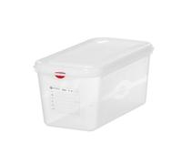 HENDI Contenitore Gastronorm GN 1/3 con coperchio HACCP, ermetico, resistenza termica -40°C a 100°C, 6L, 325x176x(H)150mm, polipropilene traslucido
