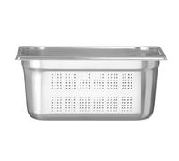 HENDI Contenitore Gastronorm, GN 1/3, con lati e fondo perforati, contenitore GN, impilabile, bordi arrotondati, resistente alla temperatura da -40° a 300°C, 5,7L, altezza: 150mm, acciaio inox 18/10