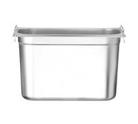 HENDI Contenitore Gastronorm GN 1/3 con maniglie, Budget Line, resistenza termica -40 °C a 250 °C, per forno e bagnomaria, 7,8L, 325x176x(H) 200mm, acciaio inox
