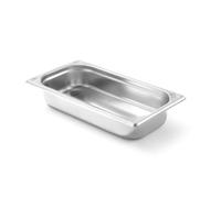 HENDI Contenitore Gastronorm, GN 1/3, resistenza termica -40 °C a 300 °C, compatibile con i forni a convezione, frigoriferi, bagno María, chafing dishes, 1.5L, 325x176x(H)40mm, acciaio inox