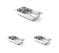 HENDI Contenitore Gastronorm, GN 1/3, resistenza termica -40 °C a 300 °C, compatibile con i forni a convezione, frigoriferi, bagno María, chafing dishes, 2.5L, 325x176x(H) 65mm, acciaio inox