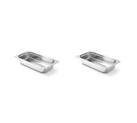 HENDI Contenitore Gastronorm, GN 1/3, resistenza termica -40 °C a 300 °C, compatibile con i forni a convezione, frigoriferi, bagno María, chafing dishes, 2.5L, 325x176x(H) 65mm, acciaio inox