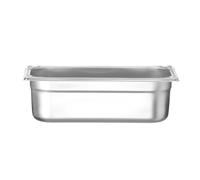 HENDI Contenitore Gastronorm, GN 1/3, resistenza termica -40 °C a 300 °C, compatibile con i forni a convezione, frigoriferi, bagno María, chafing dishes, 4L, 325x176x(H)100mm, acciaio inox