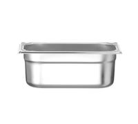 HENDI Contenitore Gastronorm, GN 1/4, resistenza termica -40 °C a 300 °C, compatibile con i forni a convezione, frigoriferi, bagno María, chafing dishes, 2.8L, 265x162(H)100mm, acciaio inox