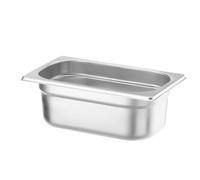 HENDI Contenitore Gastronorm, GN 1/4, resistenza termica -40 °C a 300 °C, compatibile con i forni a convezione, frigoriferi, bagno María, chafing dishes, 2.8L, 265x162(H)100mm, acciaio inox 18/10