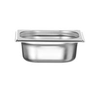 HENDI Contenitore Gastronorm, GN 1/6, resistenza termica -40 °C a 300 °C, compatibile con i forni a convezione, frigoriferi, bagno María, chafing dishes, 1L, 176x162x(H)65mm, acciaio inox
