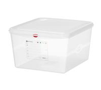 HENDI Contenitore Gastronorm GN 2/3 con coperchio HACCP, ermetico, resistenza termica -40°C a 100°C, 19L, 354x325x(H)200mm, polipropilene traslucido