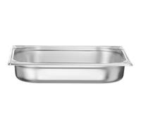 HENDI Contenitore Gastronorm, GN 2/3, resistenza termica -40 °C a 300 °C, compatibile con i forni a convezione, frigoriferi, bagno María, chafing dishes, 5.5L, 354x325x(H)65mm, acciaio inox
