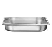 HENDI Contenitore Gastronorm, GN 2/3, solo con fondo perforato, contenitore GN, impilabile, bordi arrotondati, resistente alla temperatura da -40° a 300°C, 5,5L, altezza: 65mm, acciaio inox