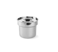 HENDI Contenitore per Cottura a bagnomaria, 4L, Coperchio con Maniglia, Contenitore per Riscaldare e cuocere Gli Alimenti, ⌀215x(H) 177mm, Acciaio Inox