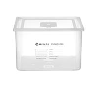 HENDI Set Contenitore per uova in PP trasparente per conservare fino a 120 uova, con coperchio e 8 vassoi per uova in PET, per il frigorifero, portauova OVOBOX 120, GN2/3, 255x325x(H)202mm