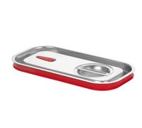 HENDI Coperchio per contenitori GN 1/3 in acciaio inox di HENDI, con bordo in silicone e valvola di rilascio del vuoto, chiusura ermetica, resistenza termica da -40° a 300°C, 325x176 mm