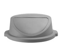 HENDI Coperchio rotondo con apertura a spinta, per 691403 Contenitore dei rifiuti rotondo, ø505x(h)190 mm, grigio, in polipropilene