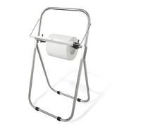 HENDI Dispenser da terra per carta asciugamani, portarotolo con barra dentata, per bobine fino a 43cm di larghezza, 540x395x(H)975mm, acciaio inox